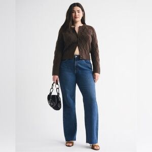 Abercrombie & Fitch Curve Love High Rise 90s Relaxed Jean (Size 30) NWT